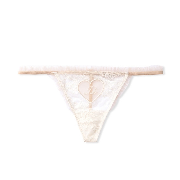 Victoria's Secret Soft White I DO Ruffle V-String - Picture 1 of 7